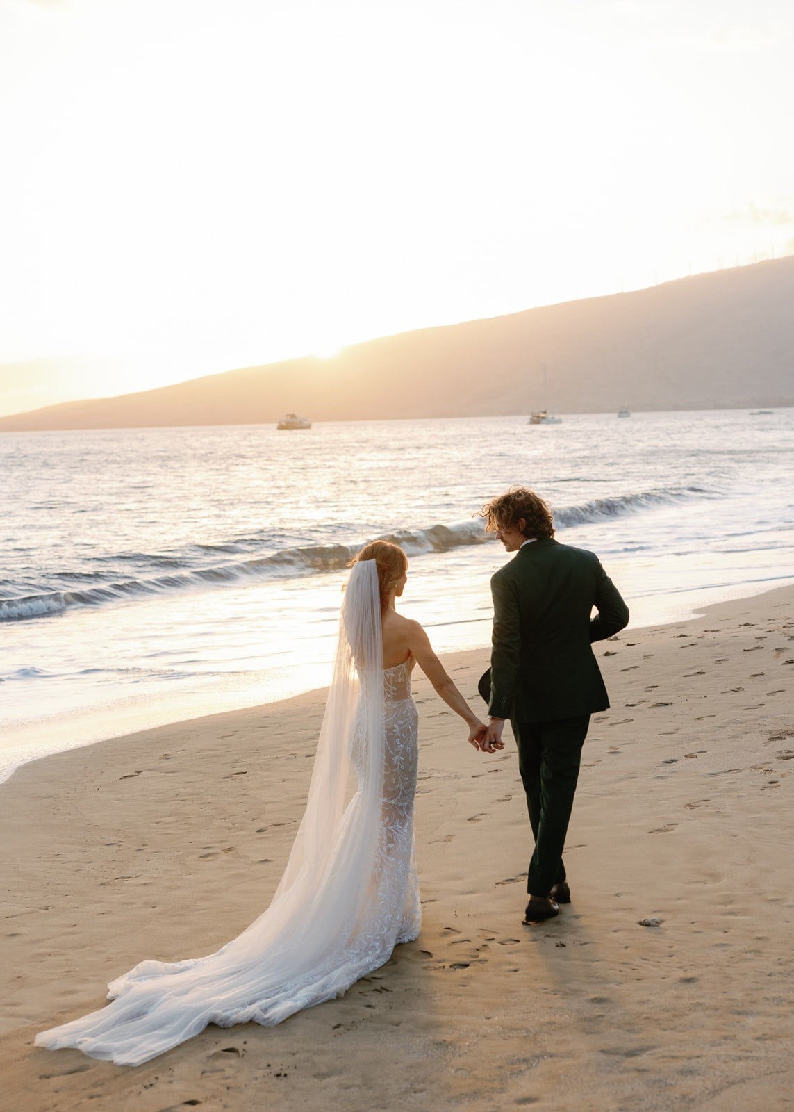 C2025-GL244 - strapless sheer embroidered wedding gown