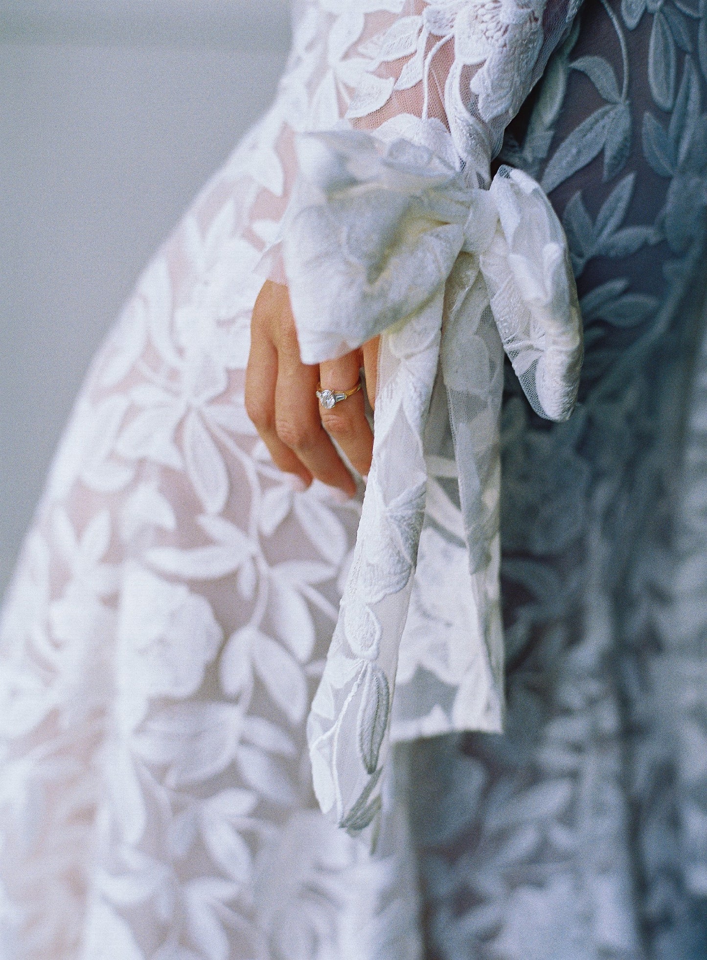 C2025-ES705 - strapless embroidered wedding gown