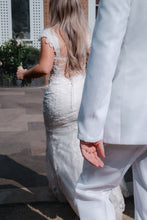 C2025-ML220 - cap sleeve lace wedding dress