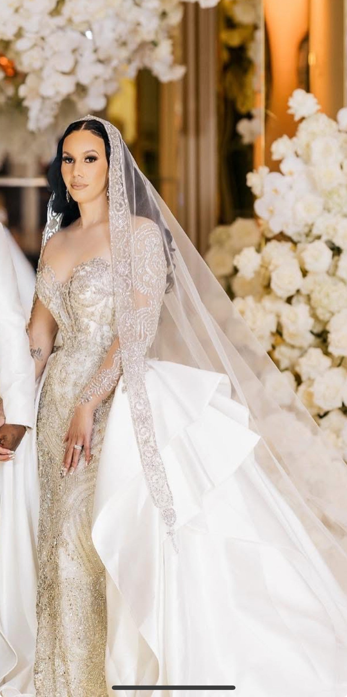 C2025-EA2777 - crystal beaded strapless wedding gown