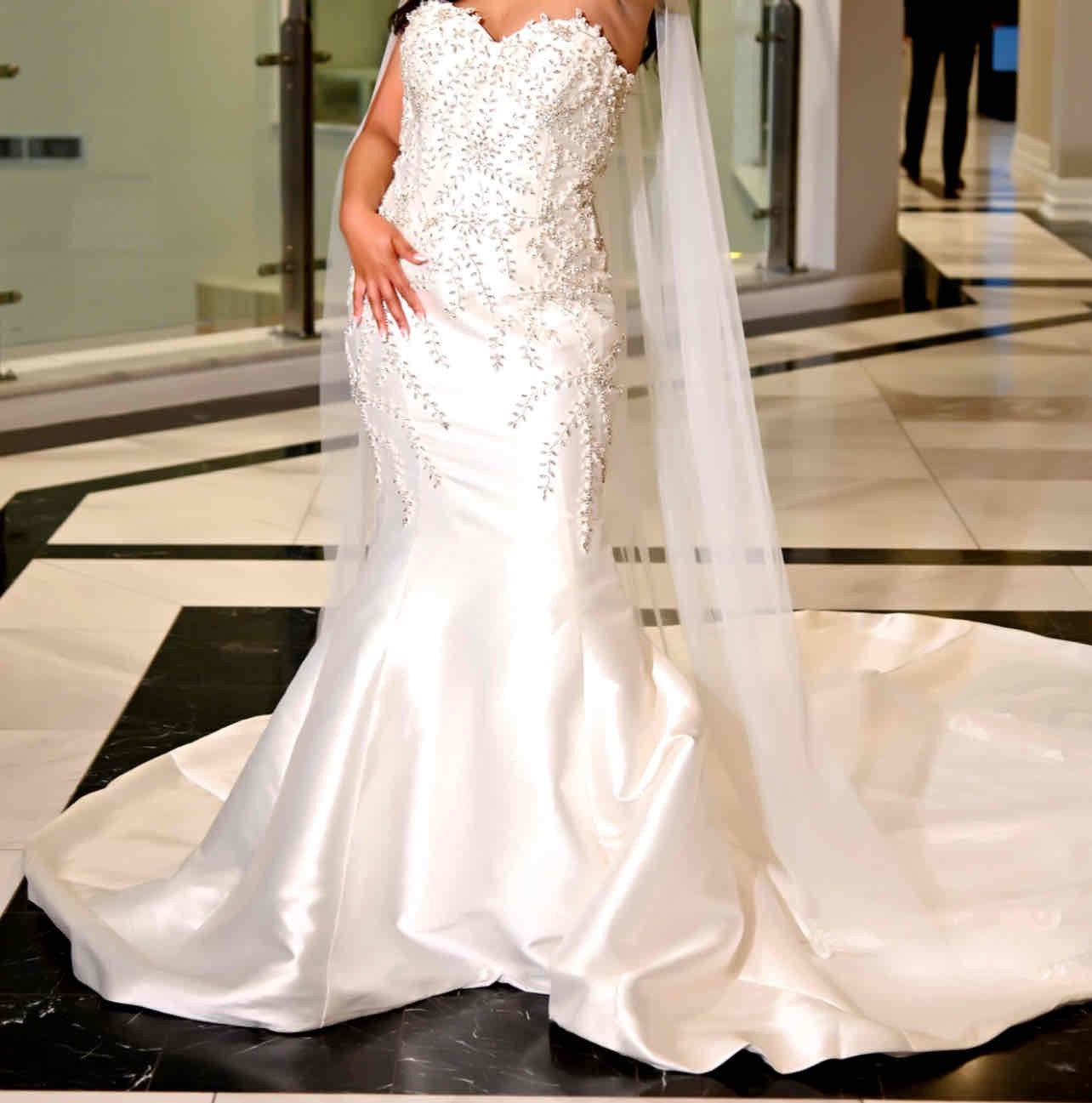 C2025-EA2922 - strapless mermaid wedding gown