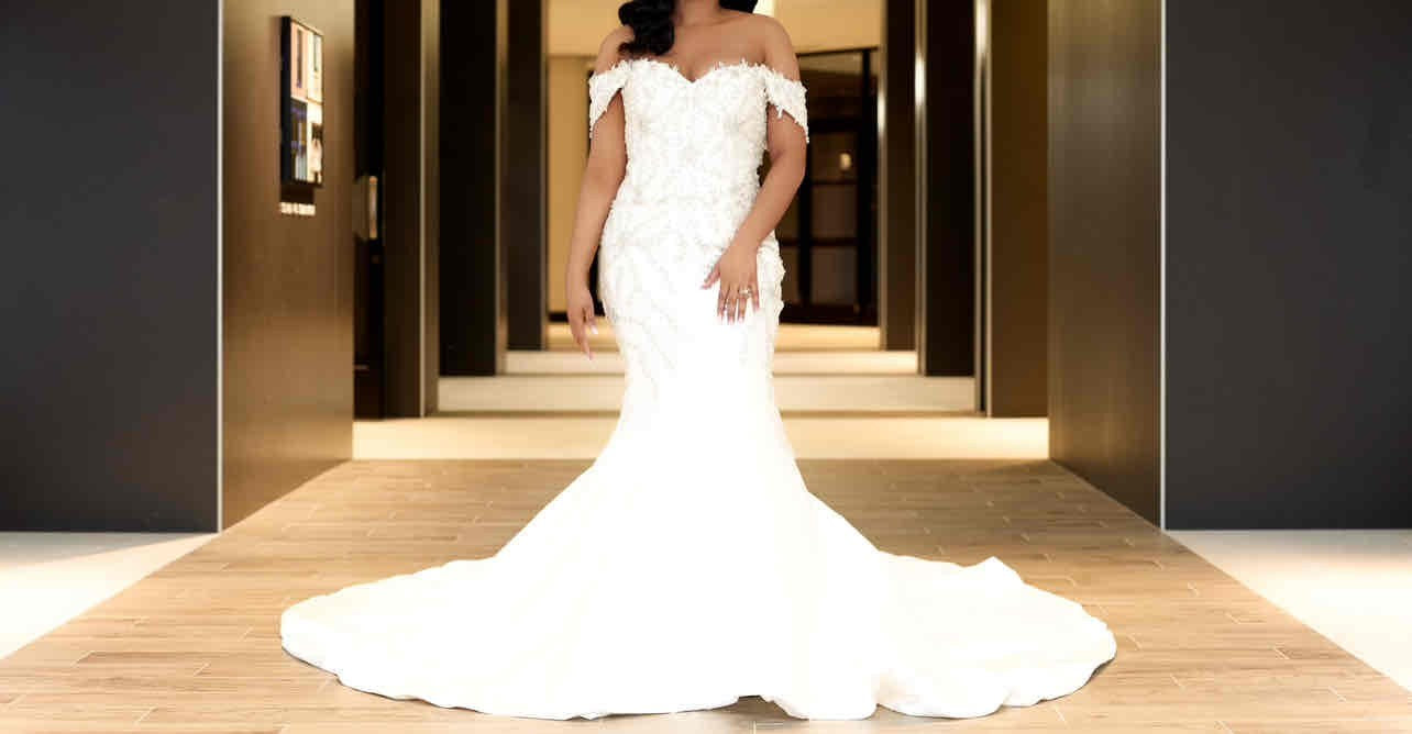 C2025-EA2922 - strapless mermaid wedding gown