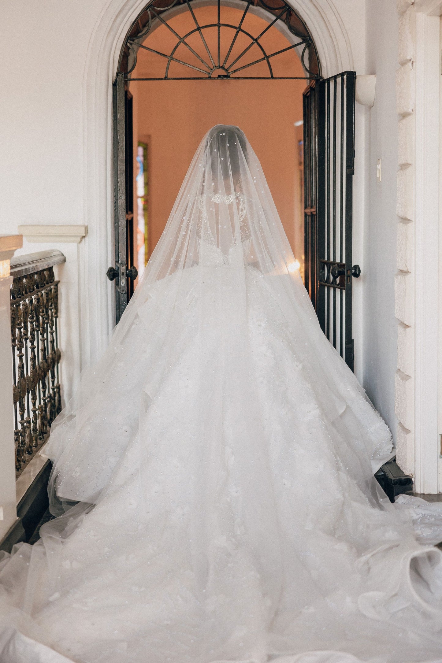 C2025-EA2940 - crystal bling collar ball gown wedding dress