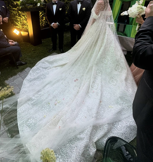 C2025-SK1125 - beaded off the shoulder wedding gown