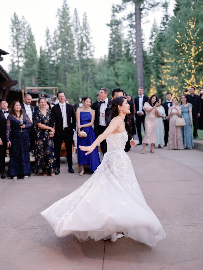 C2025-ES1174 - strapless a-line wedding gown