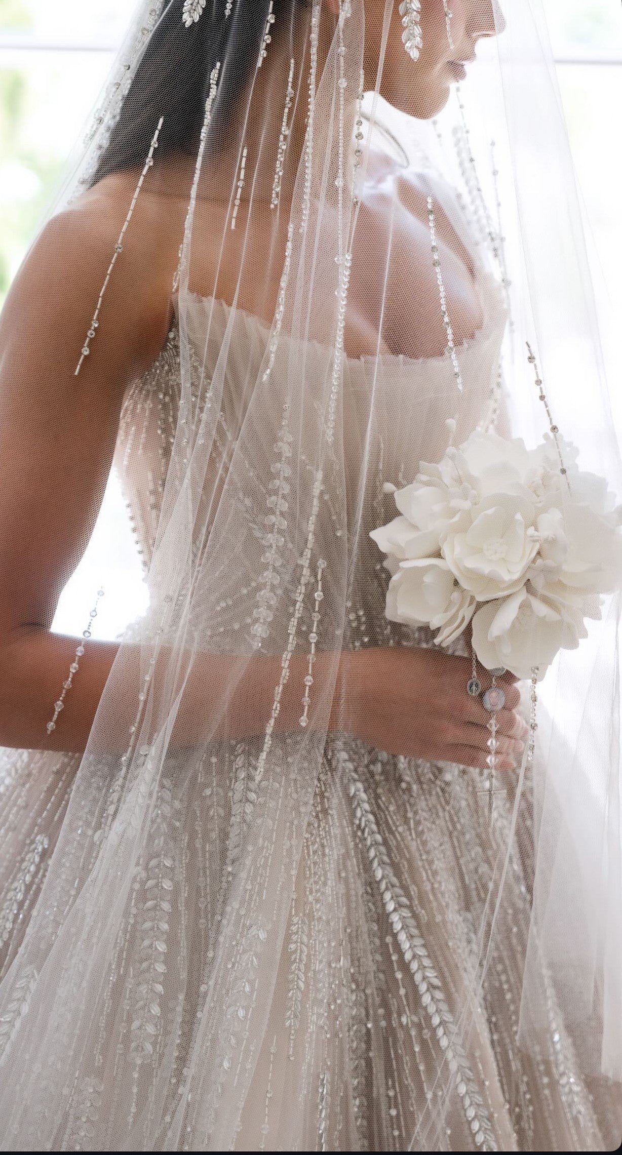 C2025-LDG110 - beaded strapless a-line wedding ball gown