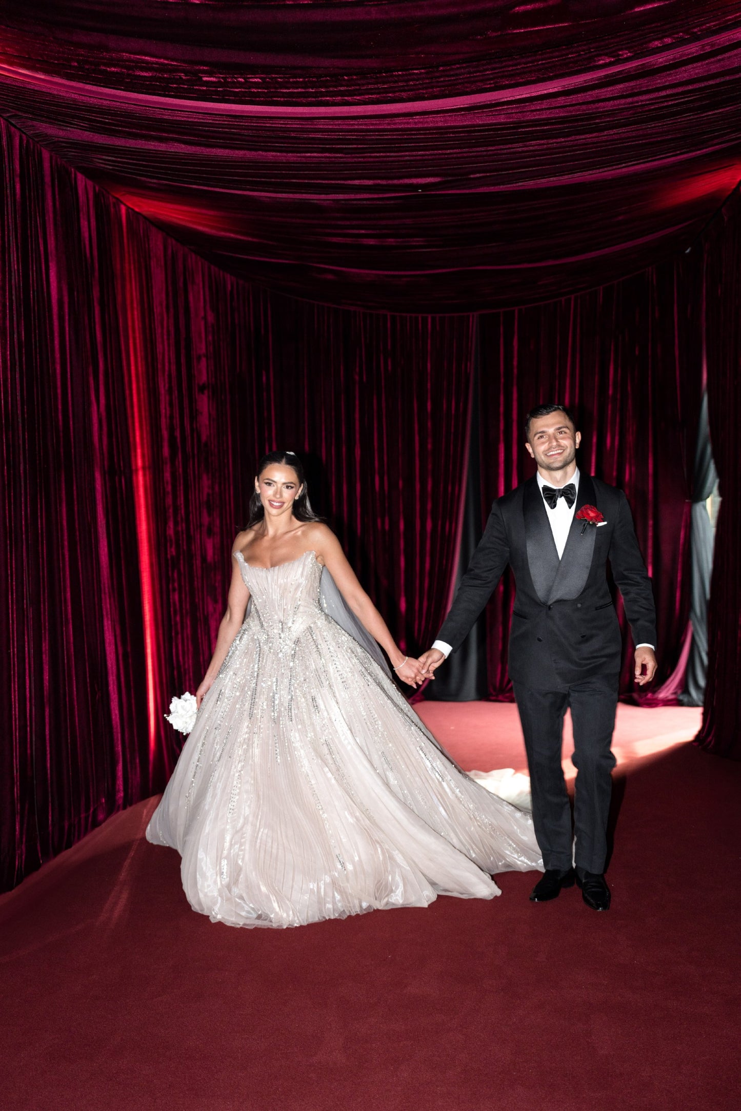 C2025-LDG110 - beaded strapless a-line wedding ball gown