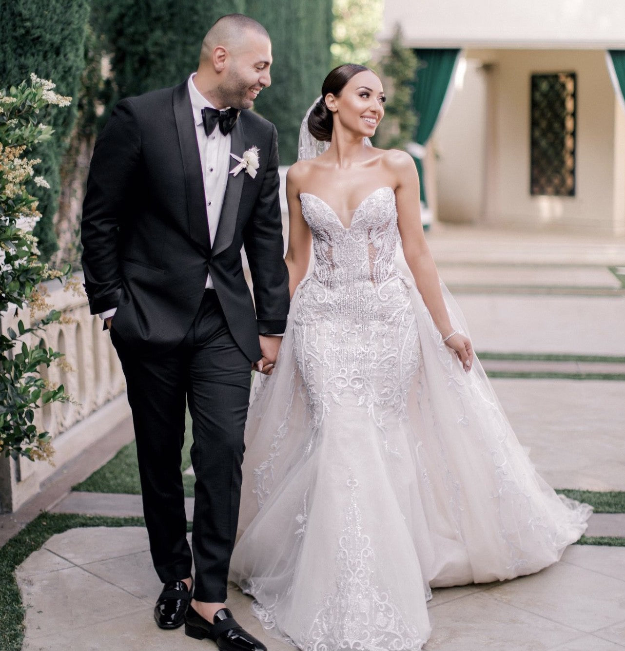 C2025-ID87 - strapless beaded couture wedding gown