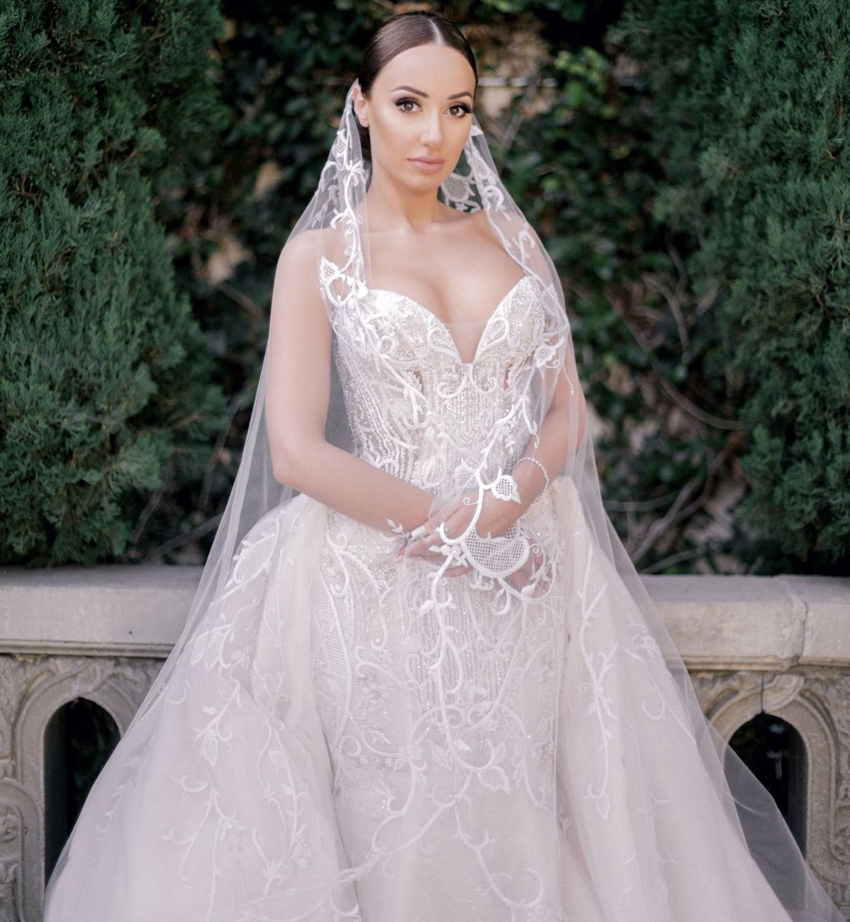 C2025-ID87 - strapless beaded couture wedding gown