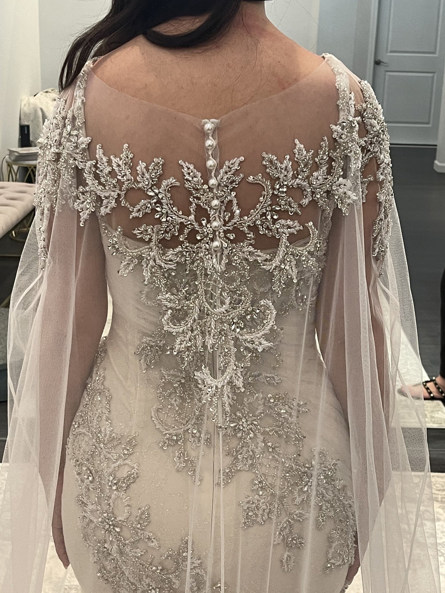 C2025-SY1001 - beaded fit-n-flare bling beaded wedding gown