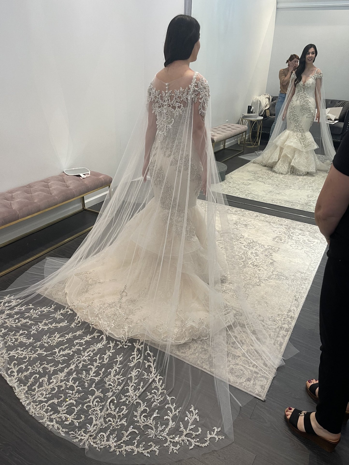 C2025-SY1001 - beaded fit-n-flare bling beaded wedding gown