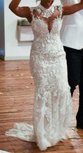 C2025-SY1086 - cap sleeve embroidered wedding gown