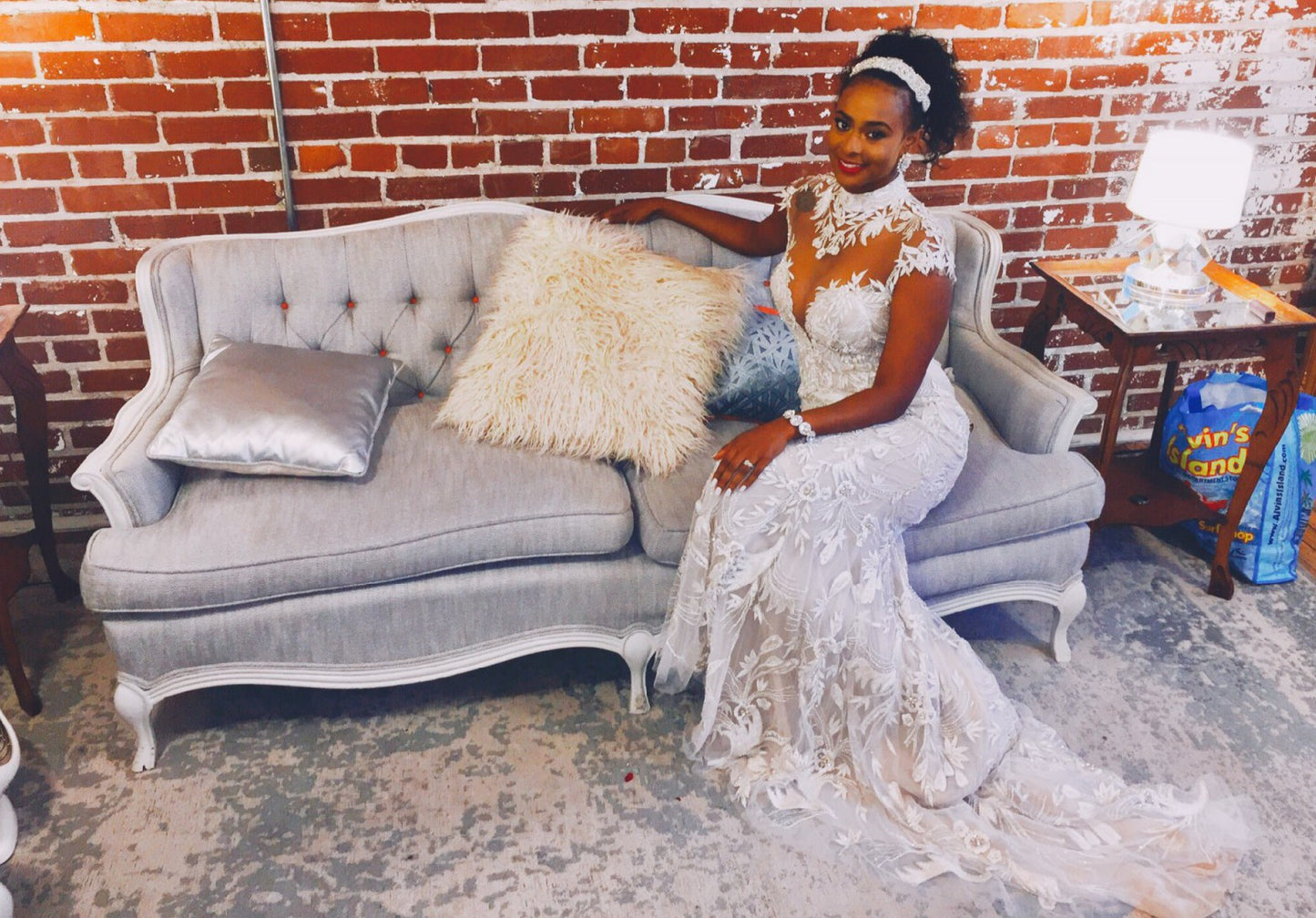 C2025-SY1086 - cap sleeve embroidered wedding gown