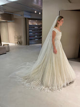 C2025-ES10 - off the shoulder empire waist ball gown wedding dress