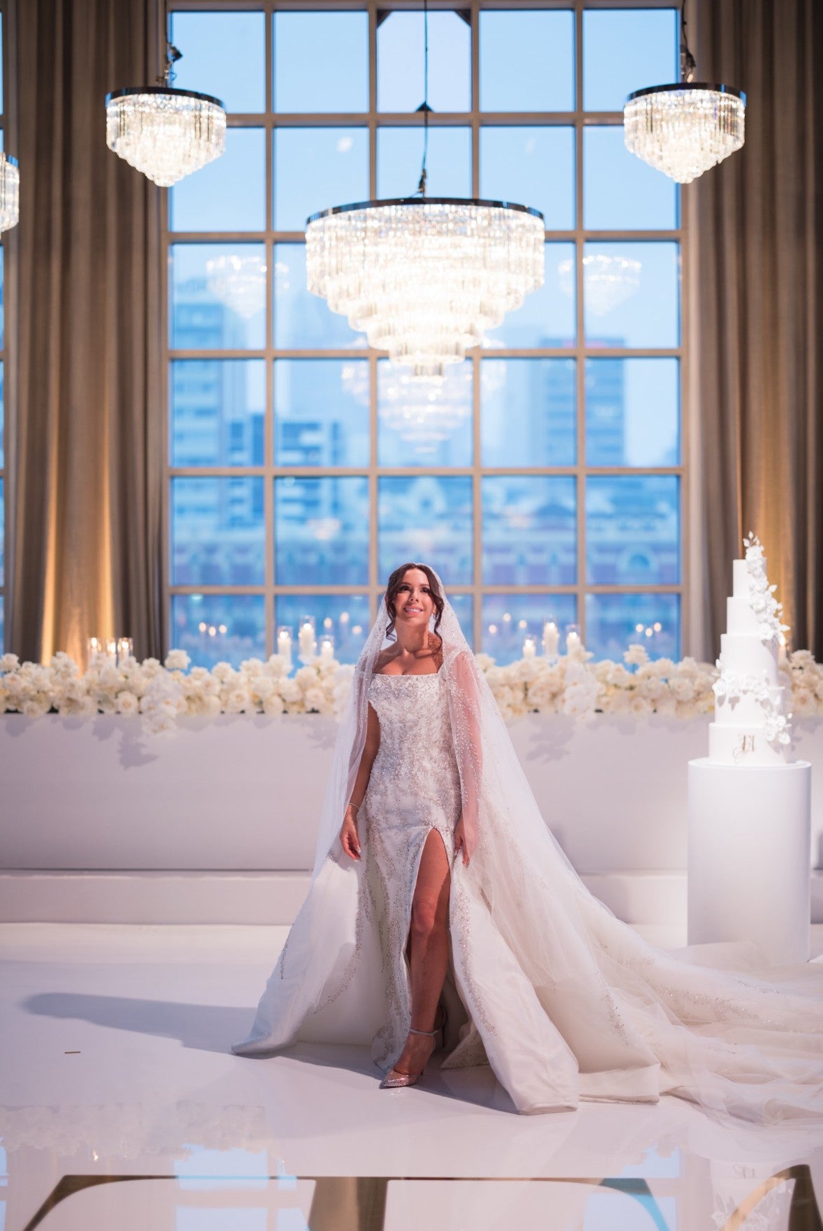 C2025-1104 - sleeveless beaded wedding gown