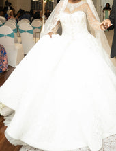 C2025-JLS04 - rhinestone crystal beaded wedding ball gown