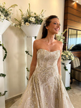 C2025-TWs05 - strapless beaded wedding gown