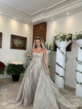 C2025-TWs05 - strapless beaded wedding gown