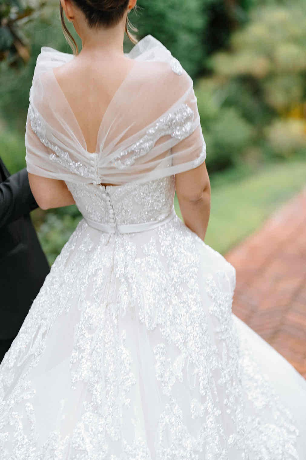 C2025-ES1725 - strapless beaded a-line wedding gown