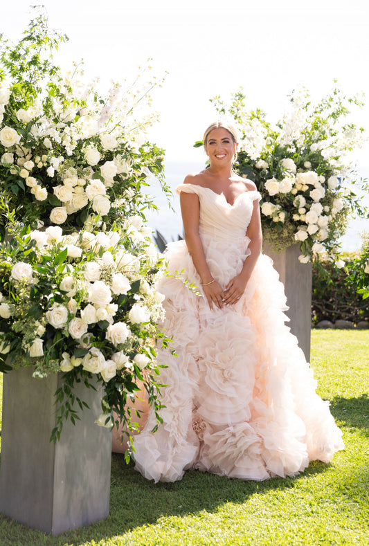 C2025-ML19 - off the shoulder plus size wedding dress