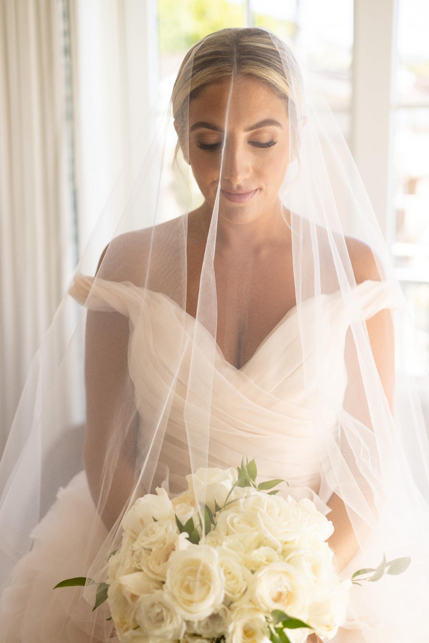 C2025-ML19 - off the shoulder plus size wedding dress