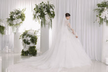 C2025-ZMLS01 - beaded long sleeve lace wedding gown