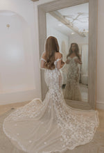 C2025-GL02 - sheer nude mermaid wedding gown