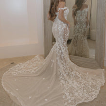 C2025-GL02 - sheer nude mermaid wedding gown
