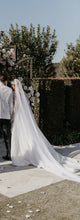C2025-PCLS3 - sheer long sleeve beaded wedding gown