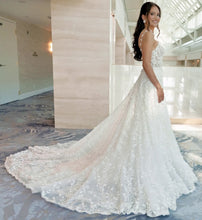 C2025-GLC3 - spaghetti strap a-line wedding gown