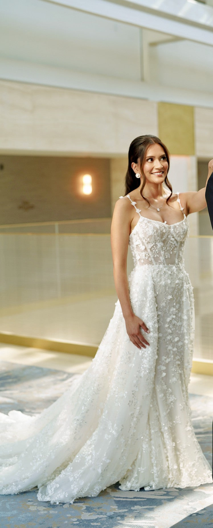 C2025-GLC3 - spaghetti strap a-line wedding gown