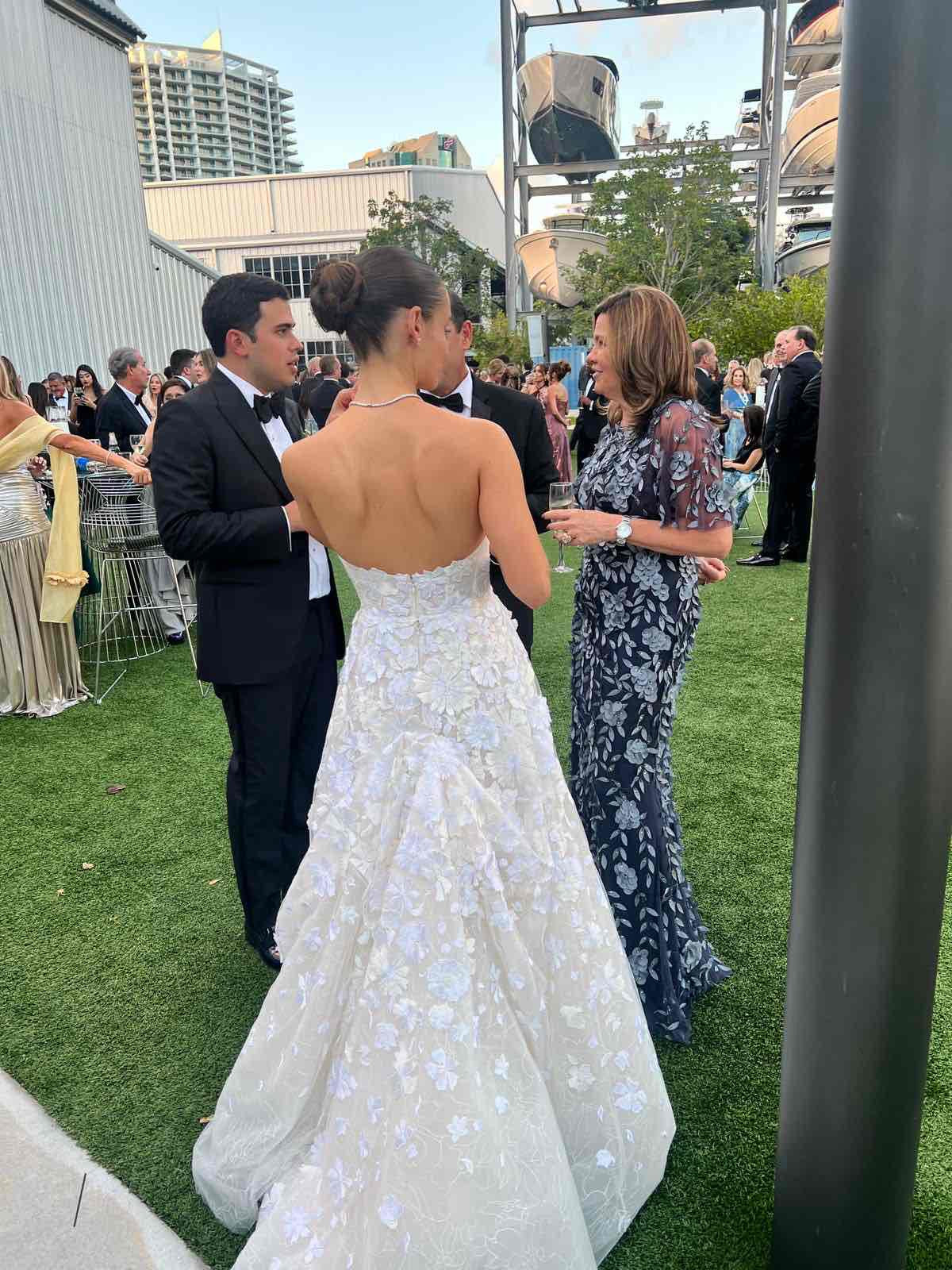 C2025-MZN4 - strapless a-line flower embellished wedding gown