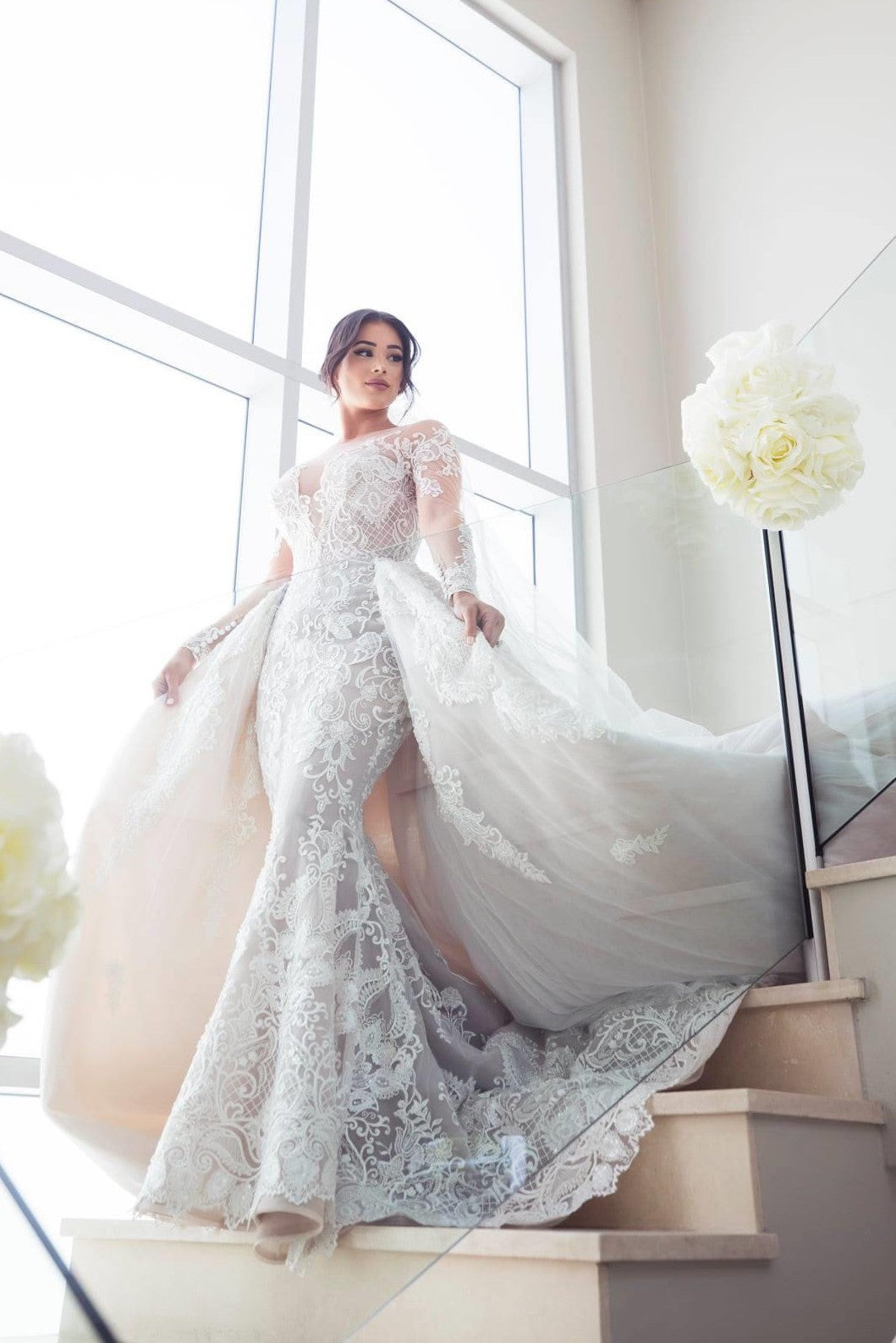 C2025-SK05 - beaded embroidery wedding gown
