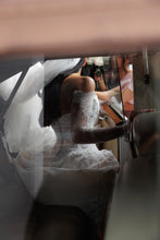 C2025-YM05 - off the shoulder pearl beaded lace wedding gown