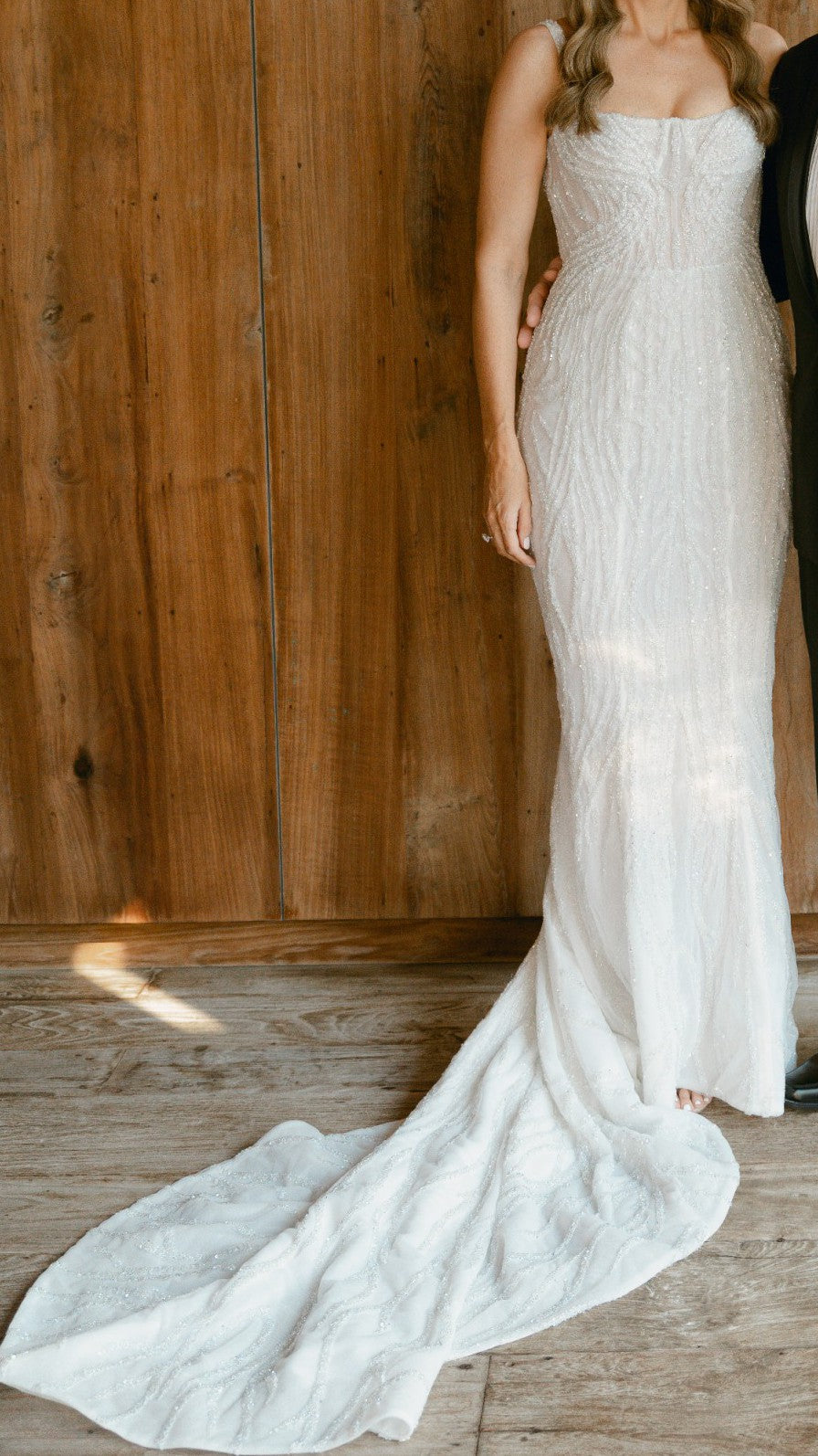 C2025-PC8 - sleeveless beaded wedding gown