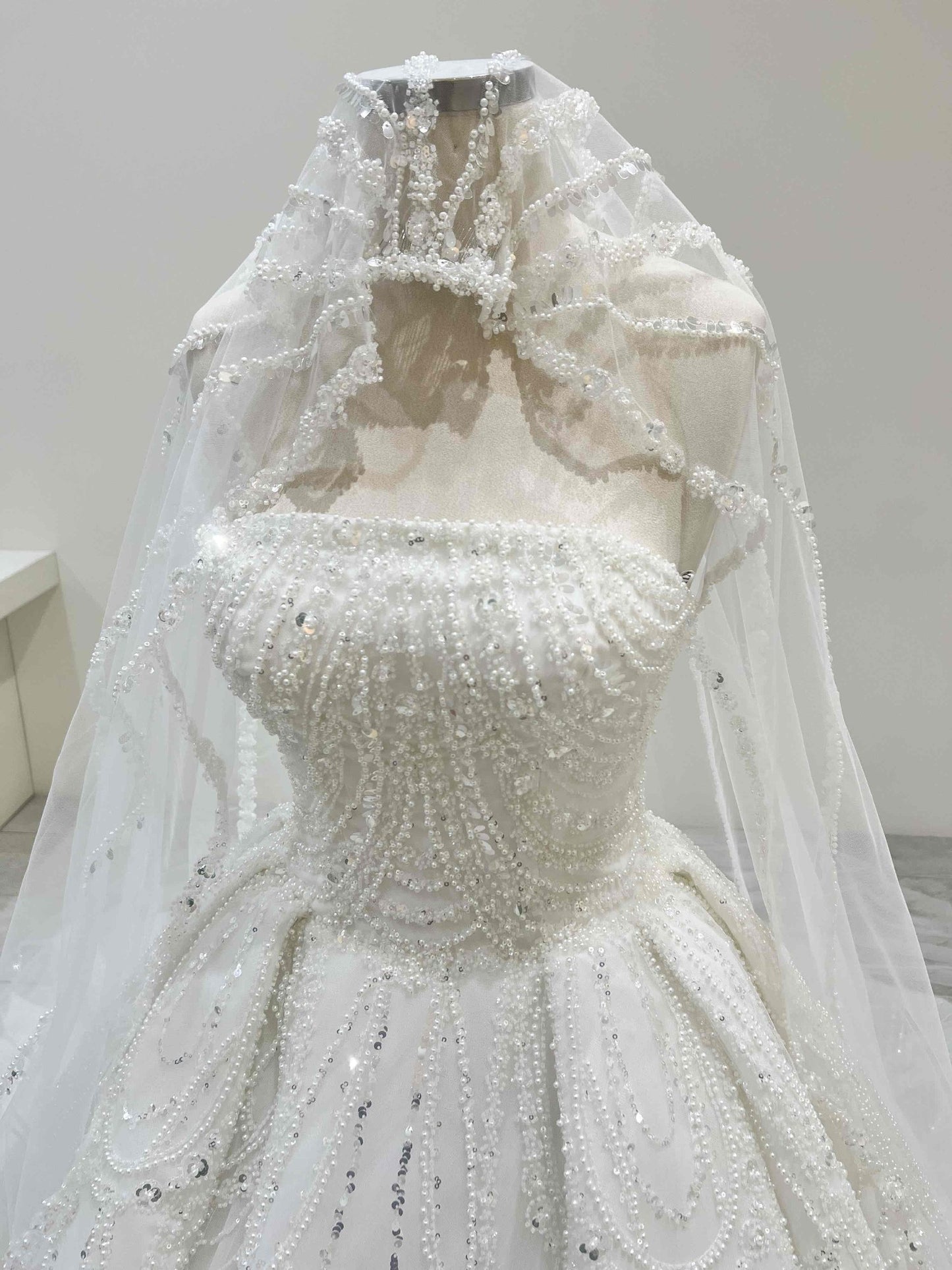 C2025-DH10 - strapless beaded ball gown wedding dress