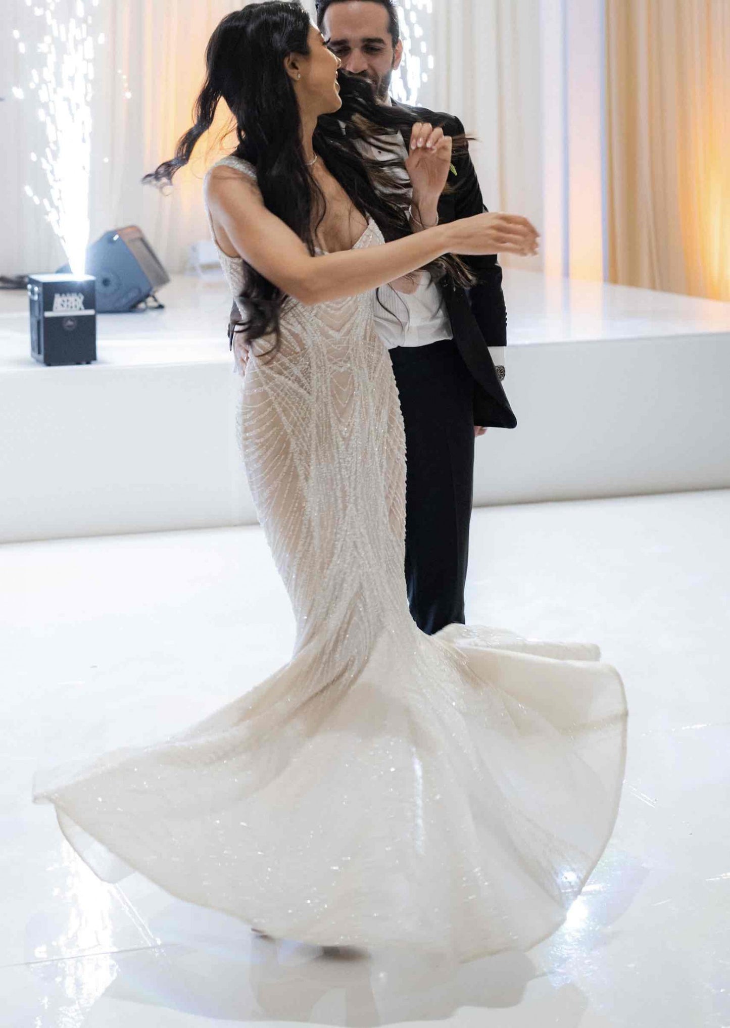 C2025-PCB10 - beaded backless fitted wedding gown