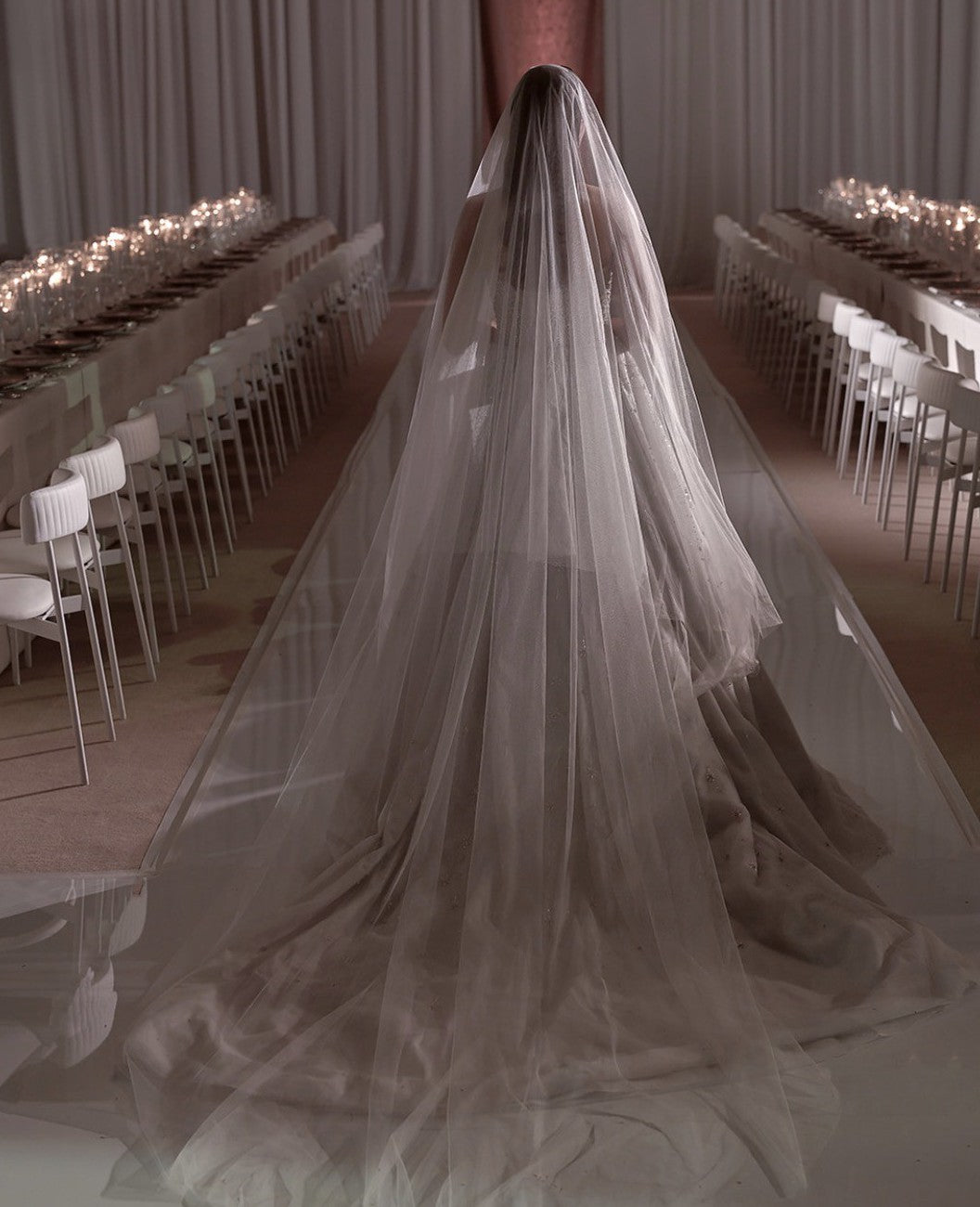 C2025-SB88 - bandeau strapless beaded wedding gown