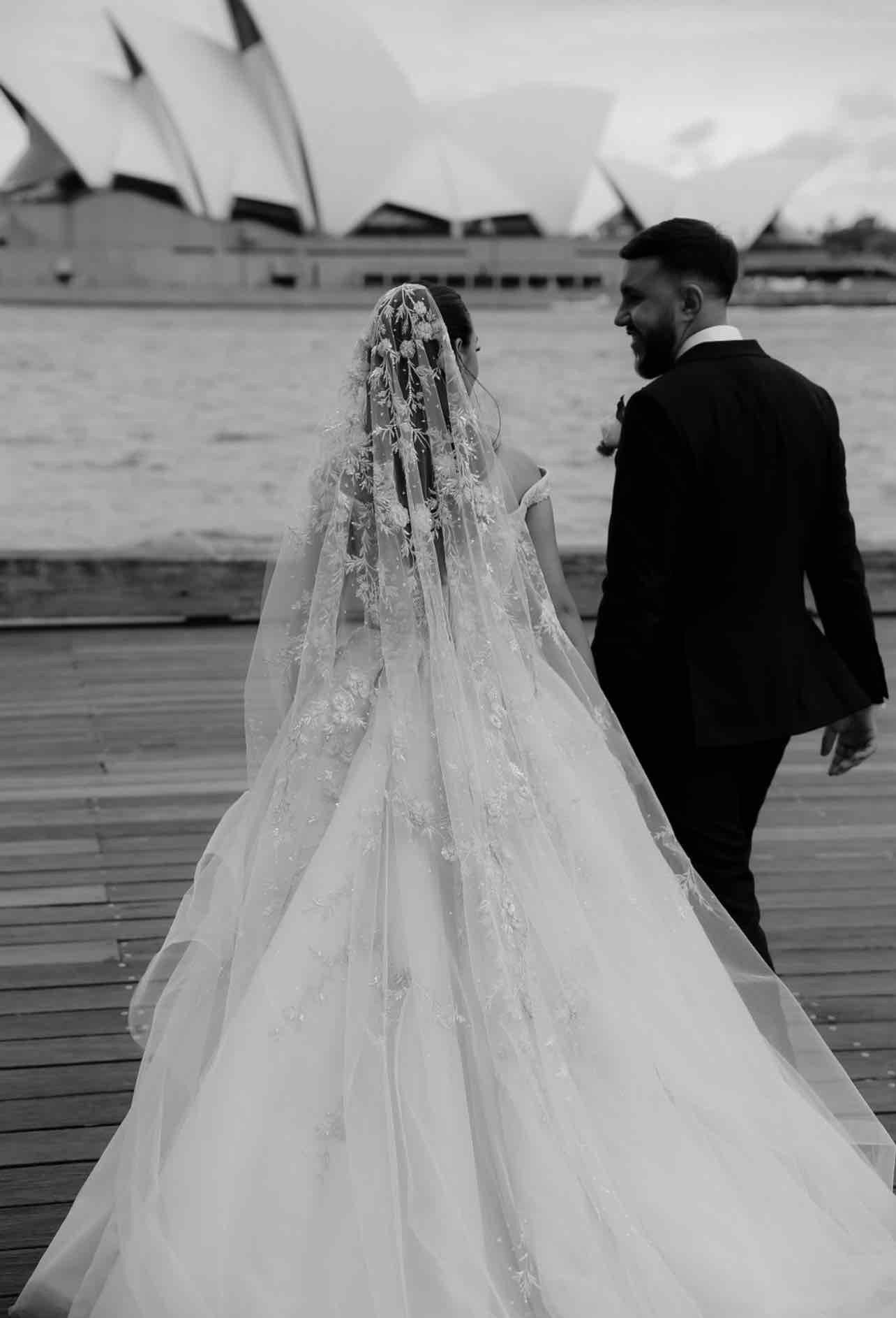 C2025-PS68 - 3D flower beaded off the shoulder wedding ball gown