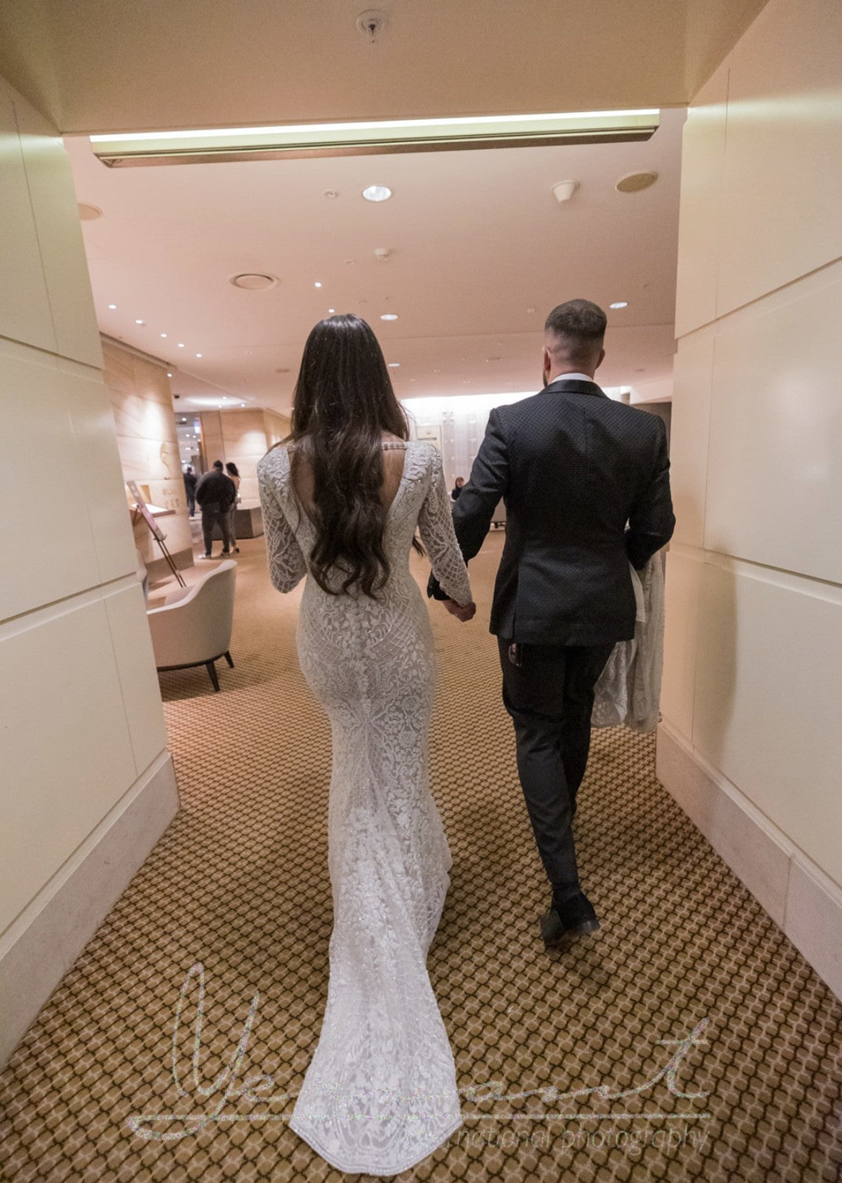 C2025-JT78 - embroidered long sleeve couture wedding gown