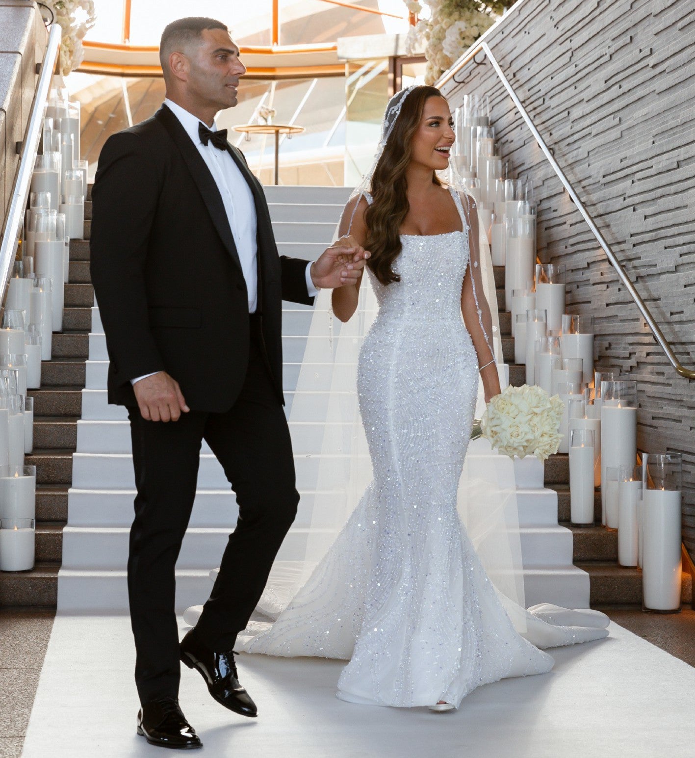 C2025-ALK77 - sleeveless beaded wedding gown