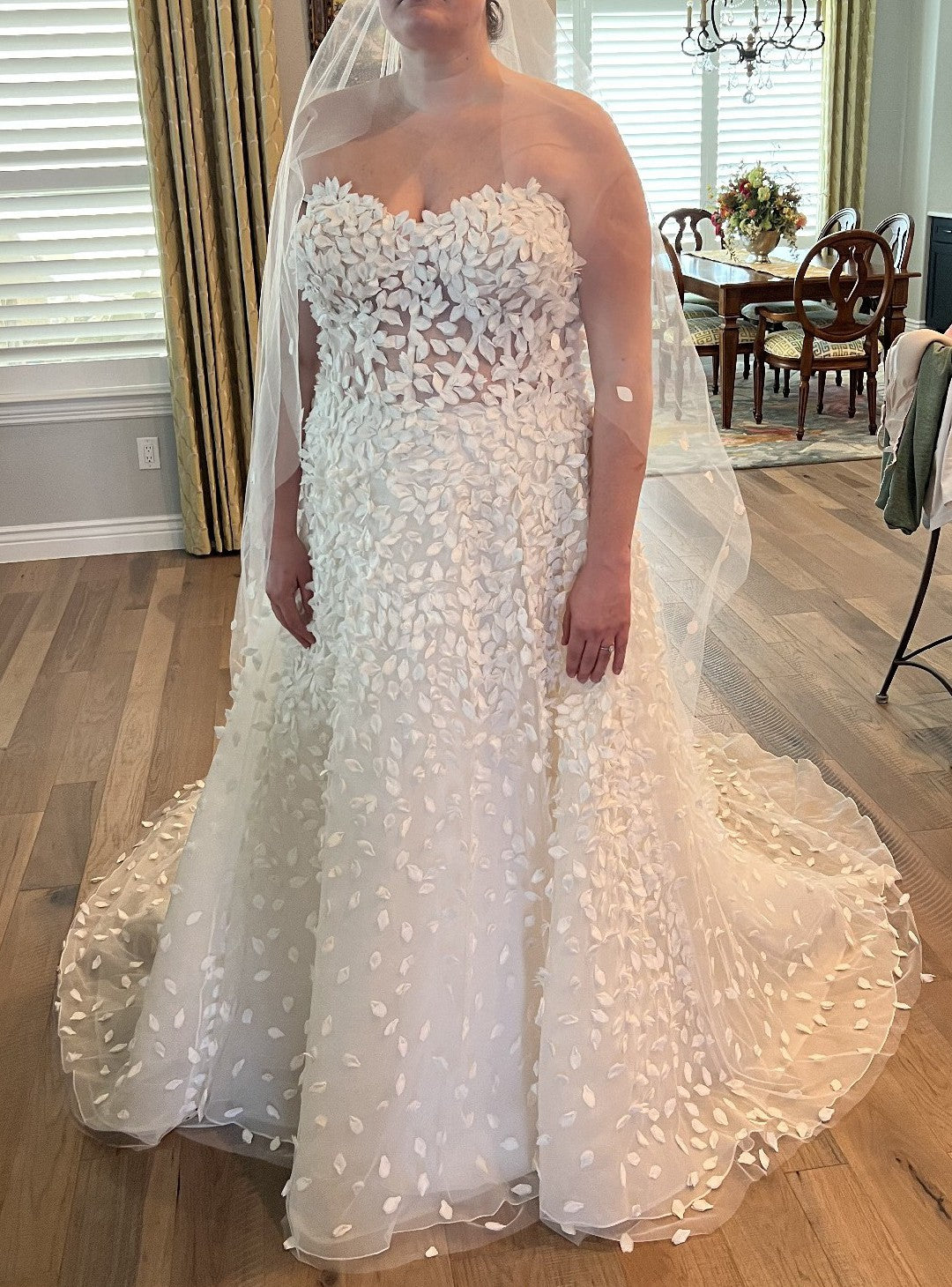 C2025-GM13 - strapless plus size a-line wedding gown