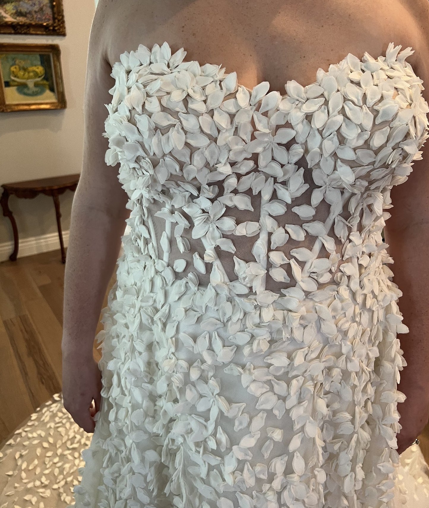 C2025-GM13 - strapless plus size a-line wedding gown