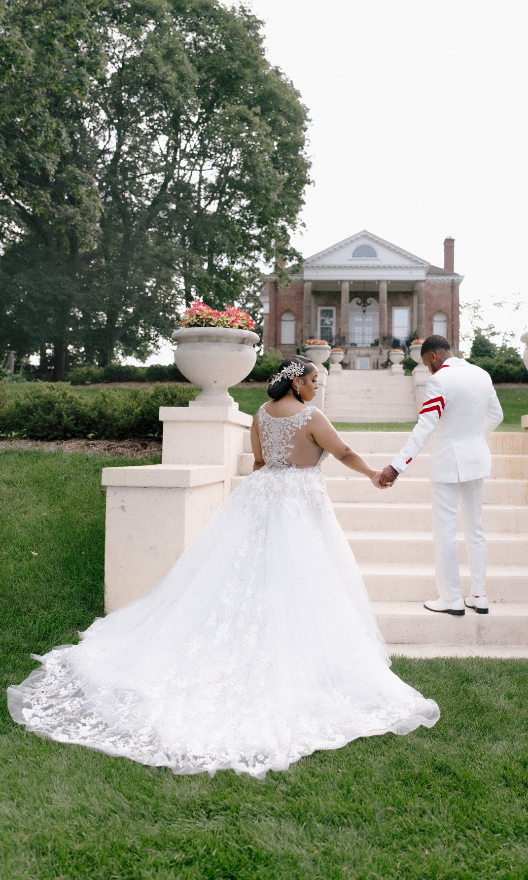 C2025-SY88055 - rhinestone & crystal beaded fitted plus size wedding gown