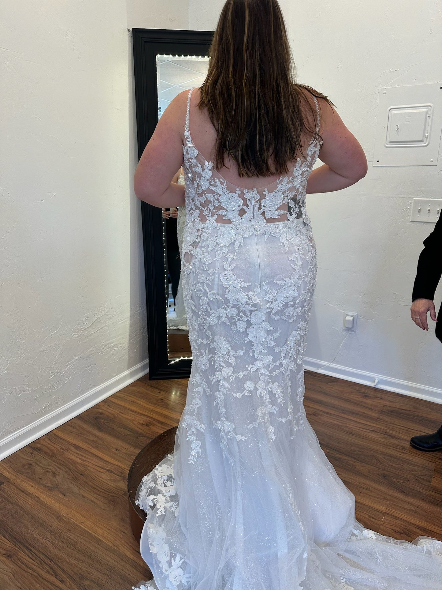 C2026-SW-14226 - Beaded Lace Plus Size Wedding Dress