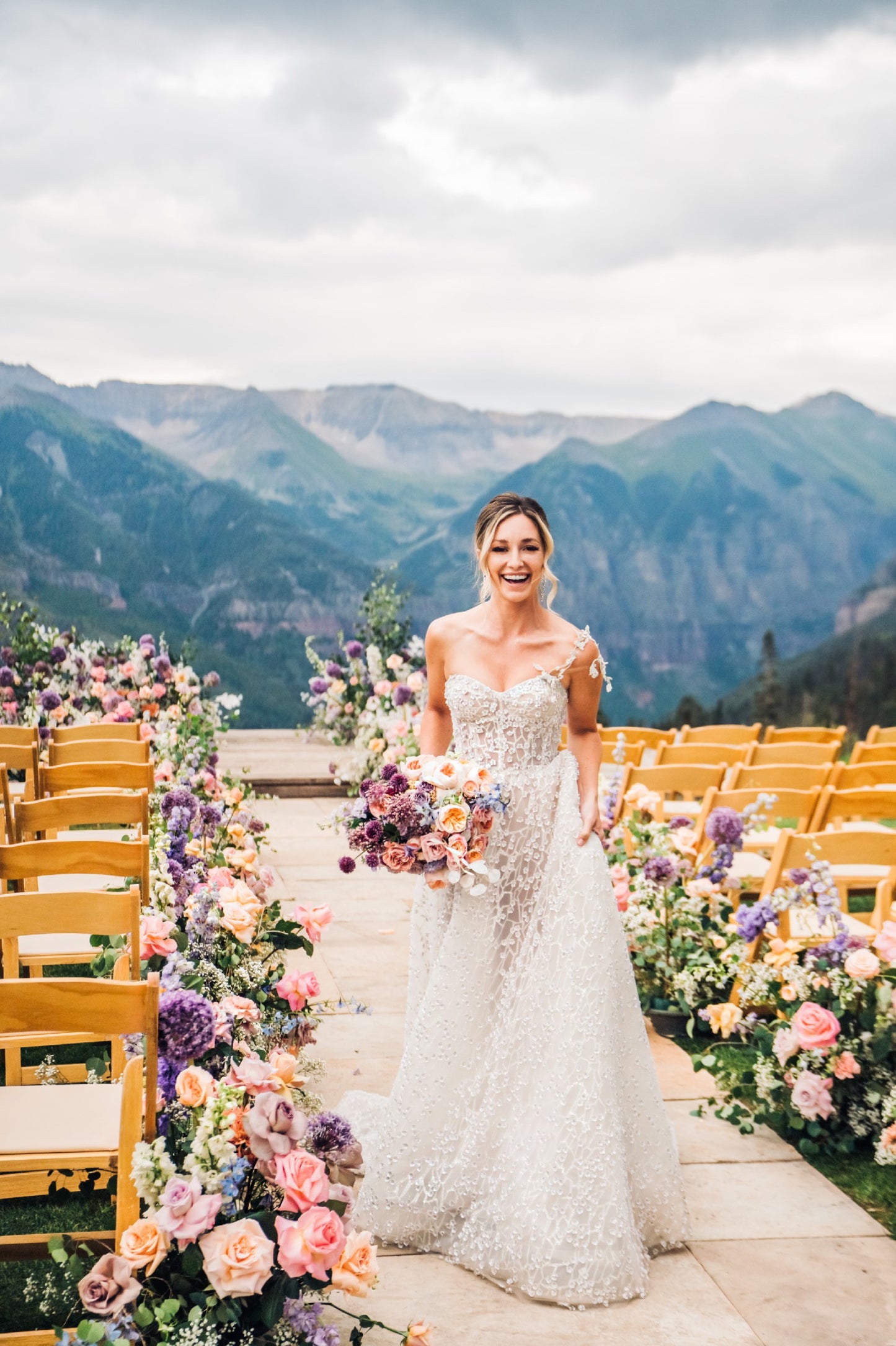 C2023-SH8R - Sweetheart a-line style wedding gown with petal embellishments