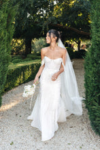 C2023-OS66g - strapless off the shoulder fitted wedding gown