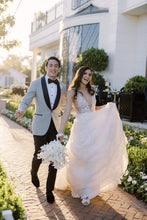 C2023-SE81 - Sleeveless v-neck empire waist a-line wedding gown