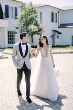 C2023-SE81 - Sleeveless v-neck empire waist a-line wedding gown