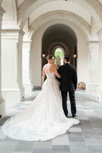 C2025-ES1725 - strapless beaded a-line wedding gown